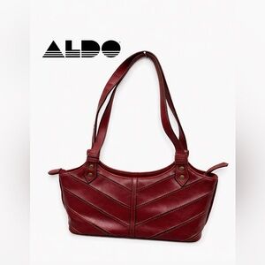 ALDO Red Shoulder Bag Burgundy Chic Structured